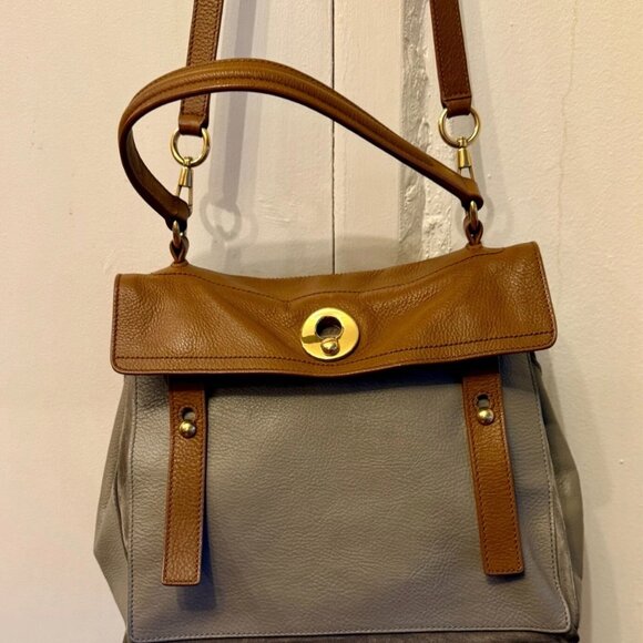 Yves Saint Laurent Muse Two Hand Bag Tote Bag Gray Beige - Picture 9 of 12